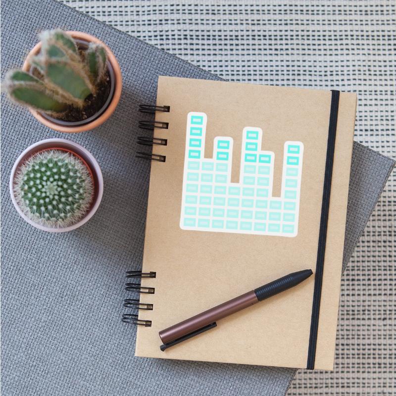 Blue Dance Party Equalizer DJ Wave Bar Mixer Music