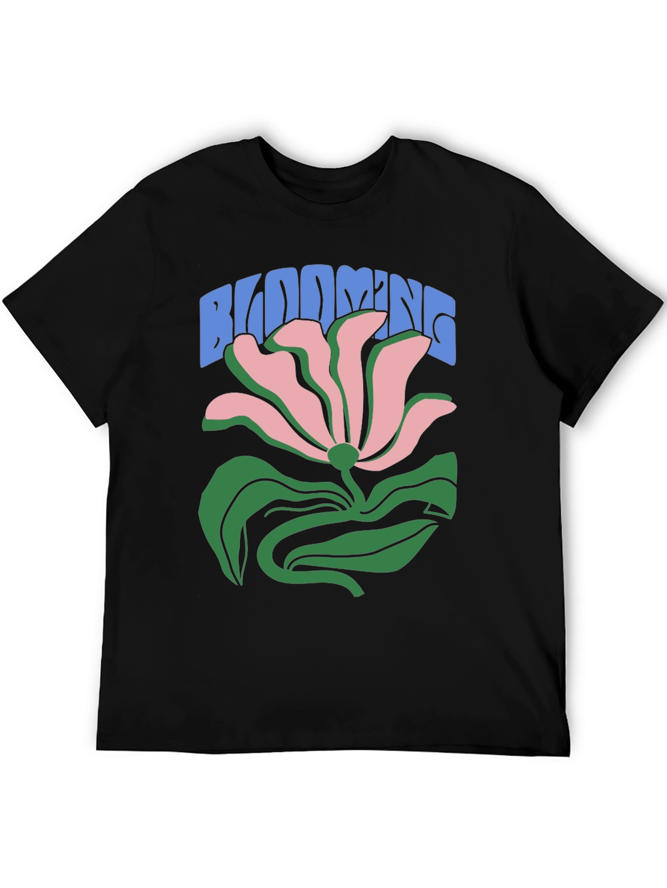 Blooming Graphic Tee - Black