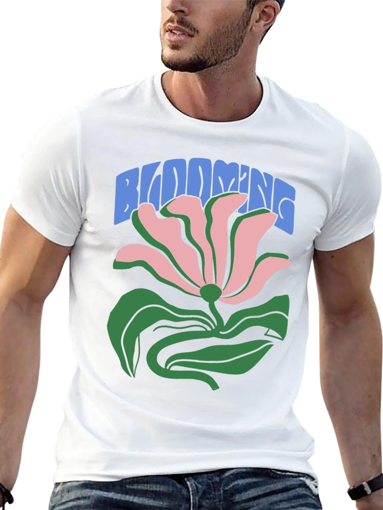 Blooming Graphic Tee - Black