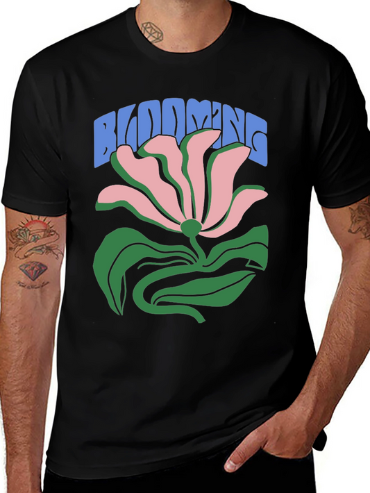 Blooming Graphic Tee - Black