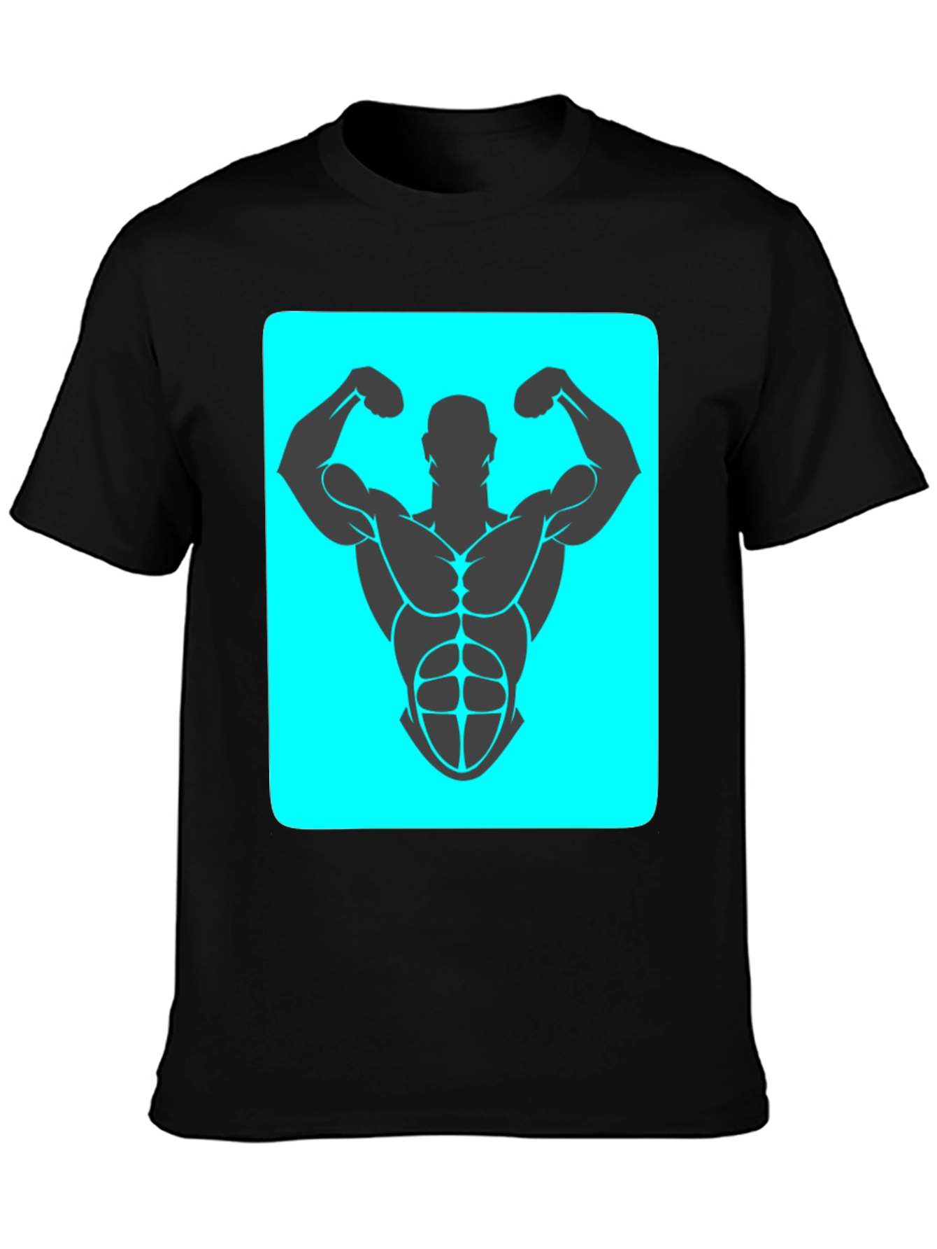 Muscle Man Graphic Tee - Bodybuilding Design