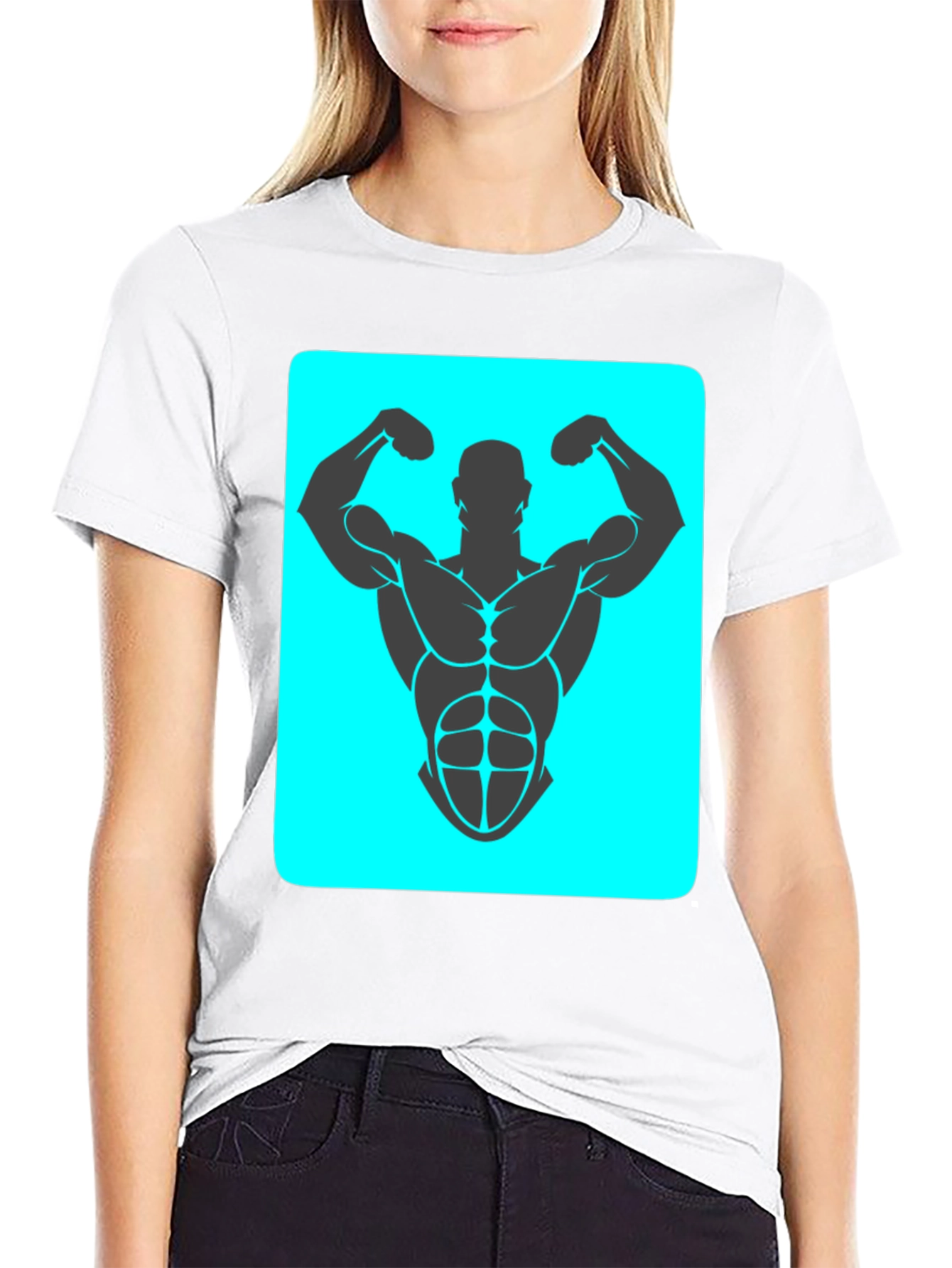 Muscle Man Graphic Tee - Bodybuilding Design