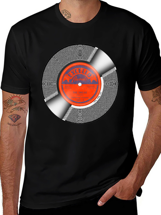 Vintage Record Graphic Tee - Retro Music Lover T-Shirt