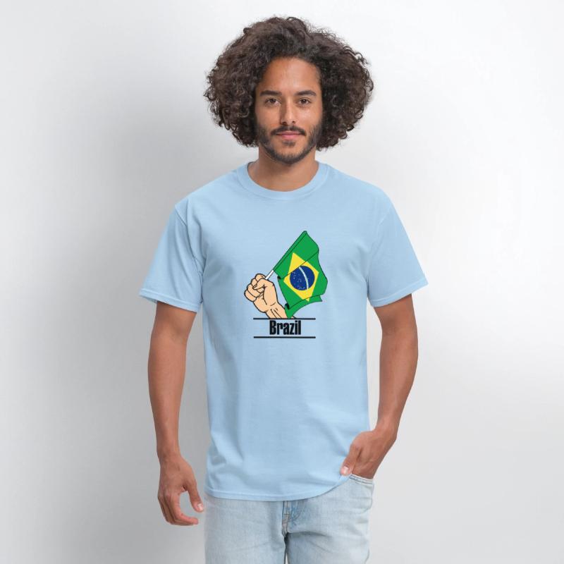 Brazil flag fist text´BRAZIL´