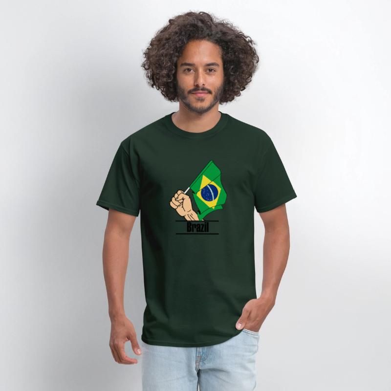 Brazil flag fist text´BRAZIL´