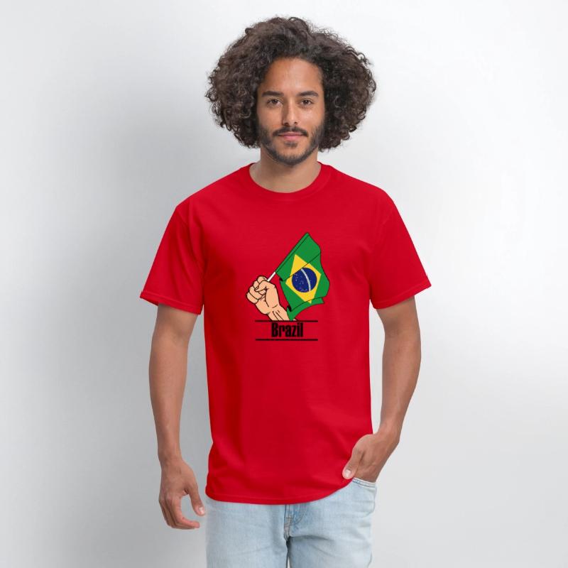 Brazil flag fist text´BRAZIL´