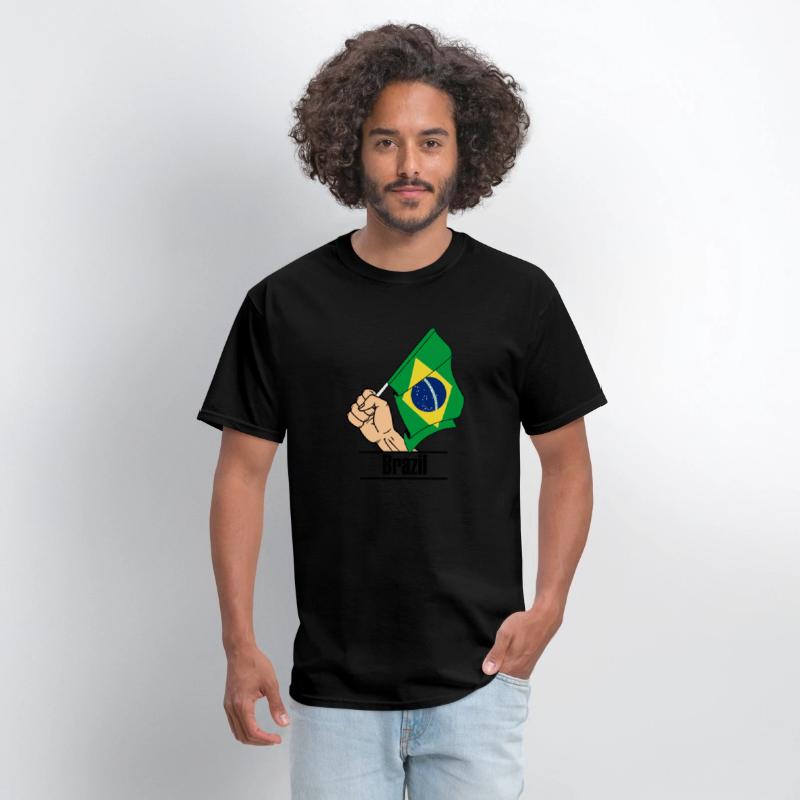 Brazil flag fist text´BRAZIL´