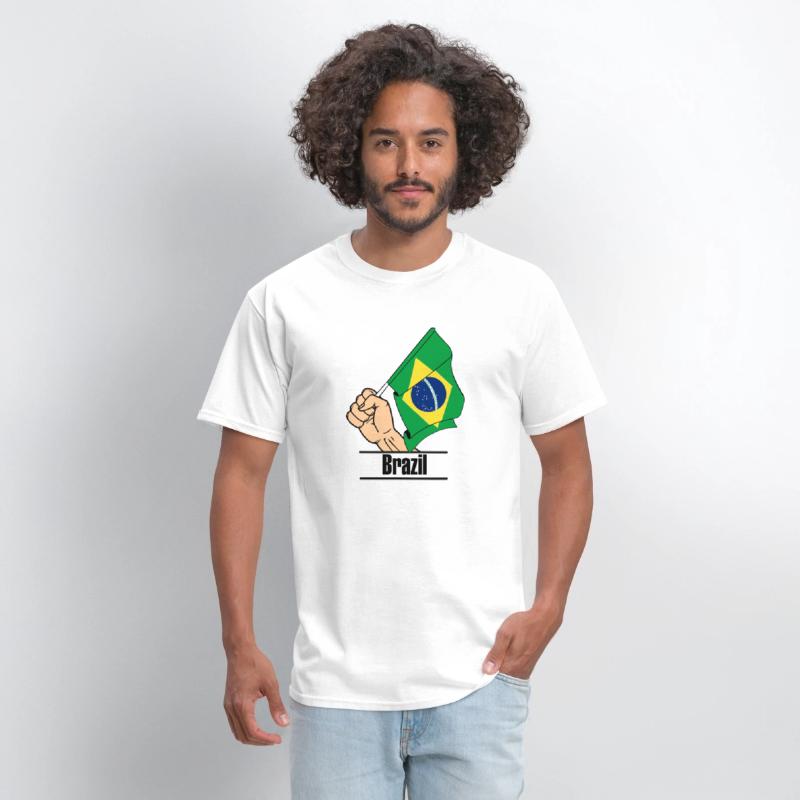 Brazil flag fist text´BRAZIL´
