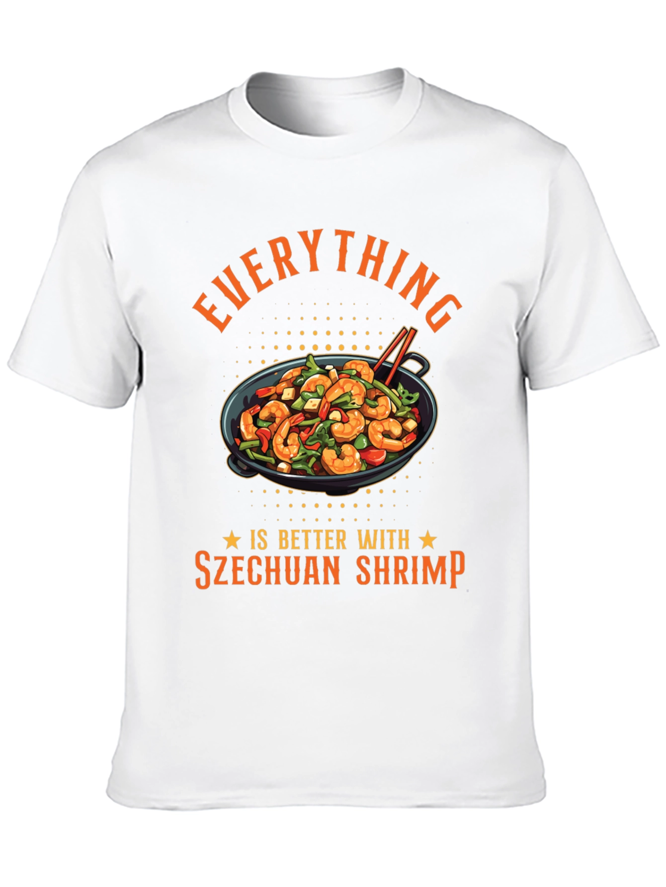 Szechuan Shrimp Graphic Tee - Foodie T-Shirt