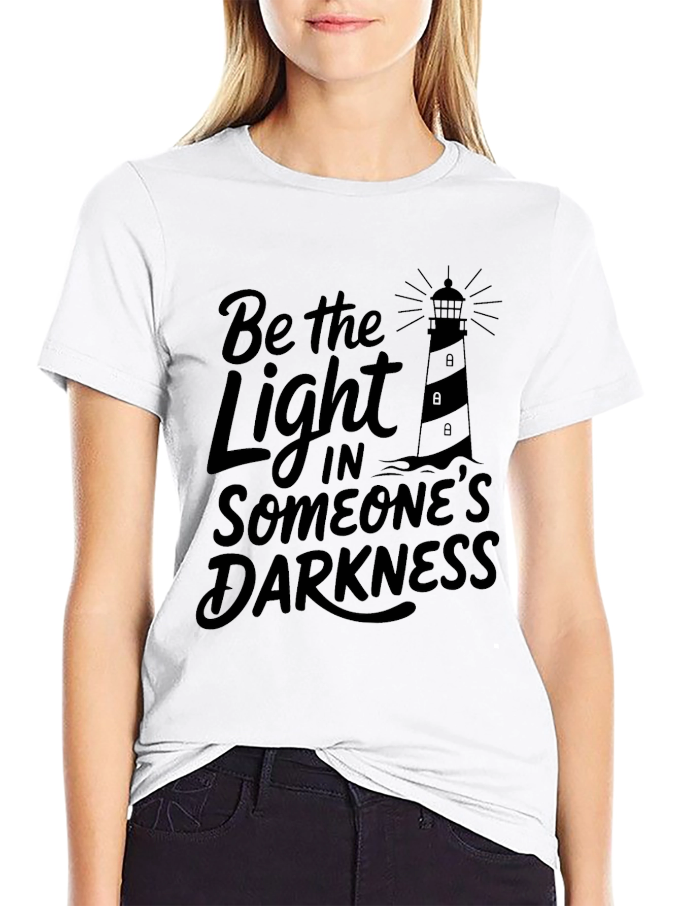 Be The Light Graphic T-Shirt - Unisex Black Tee