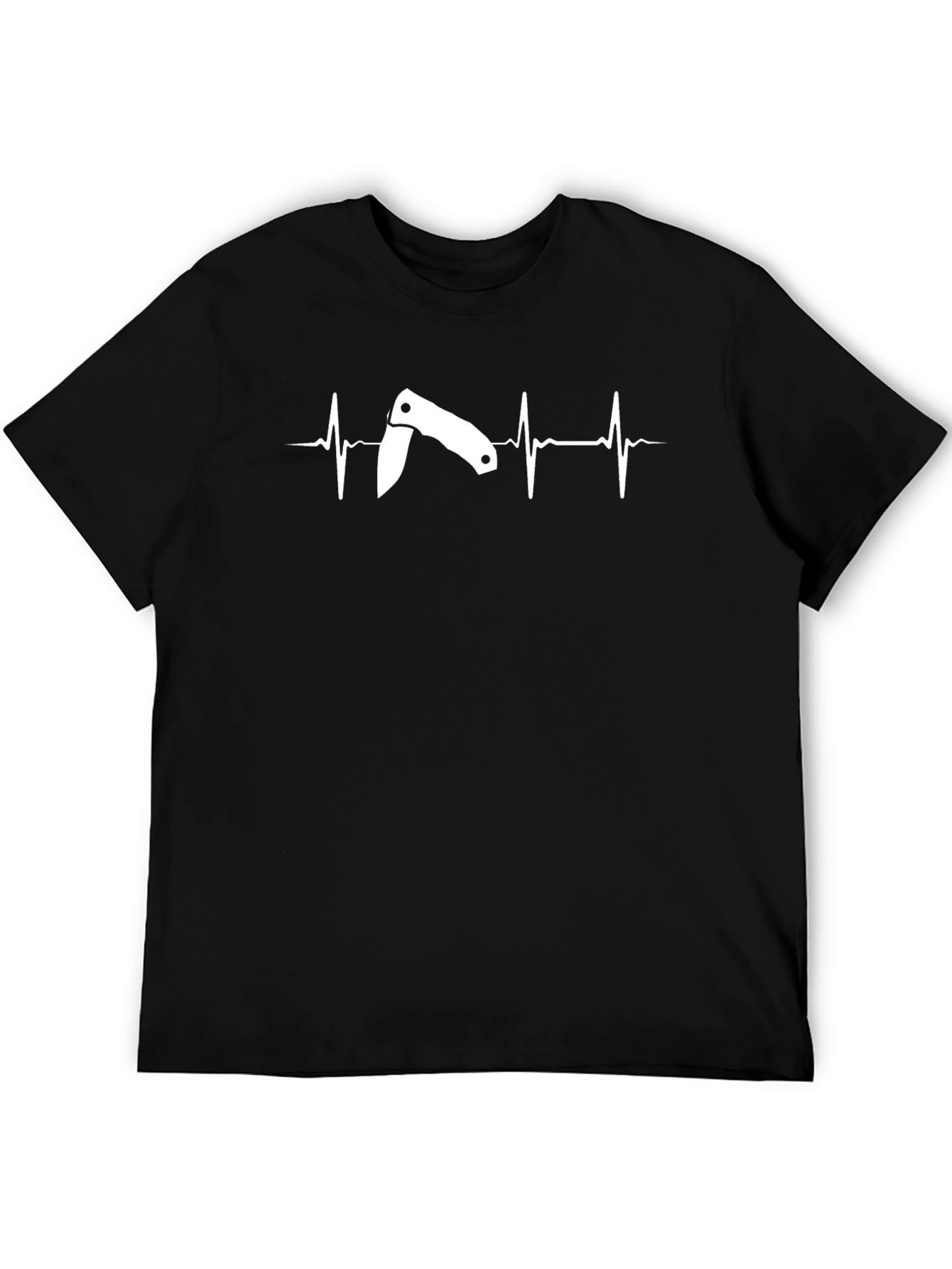 Folding Knife Heartbeat Graphic T-Shirt