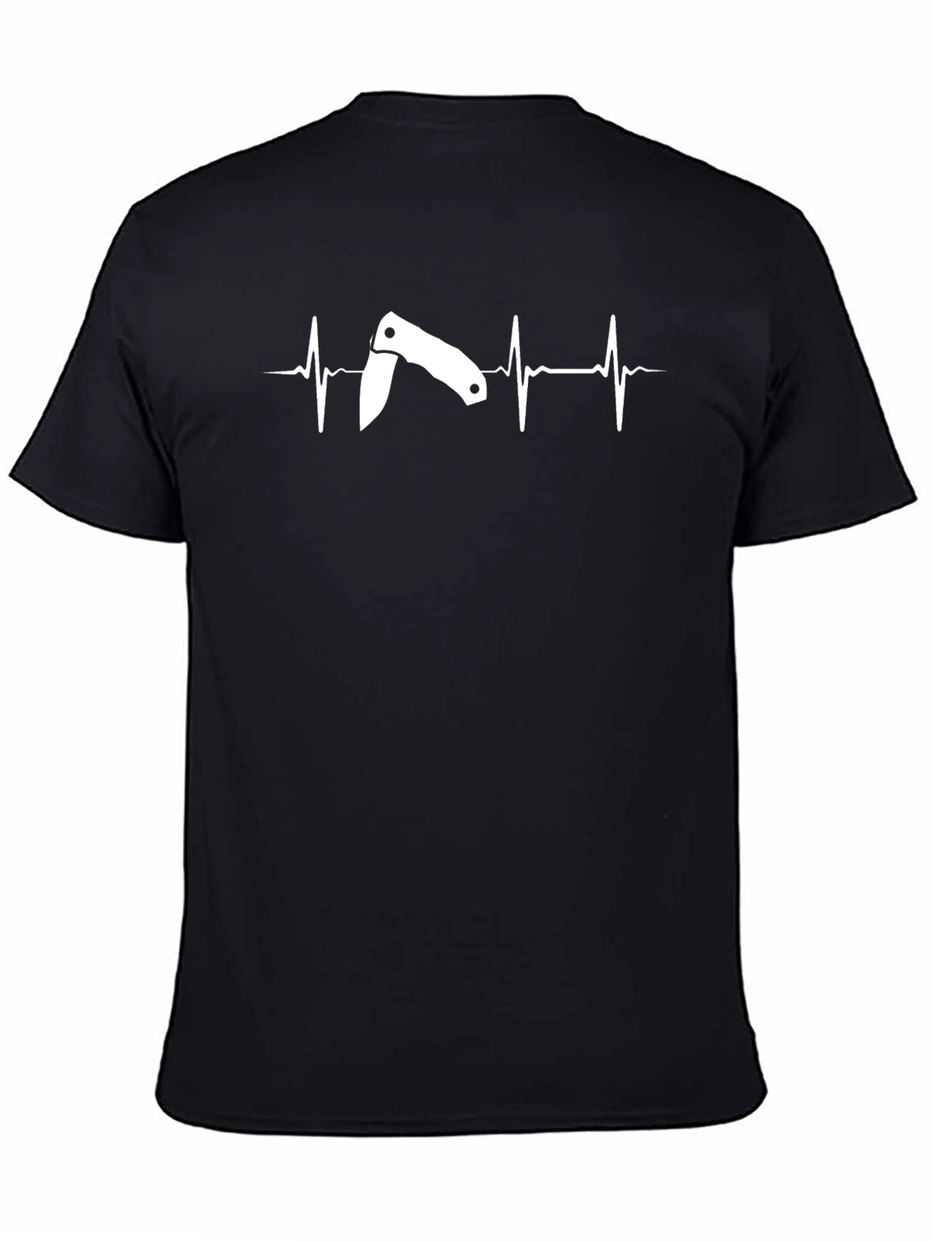 Folding Knife Heartbeat Graphic T-Shirt