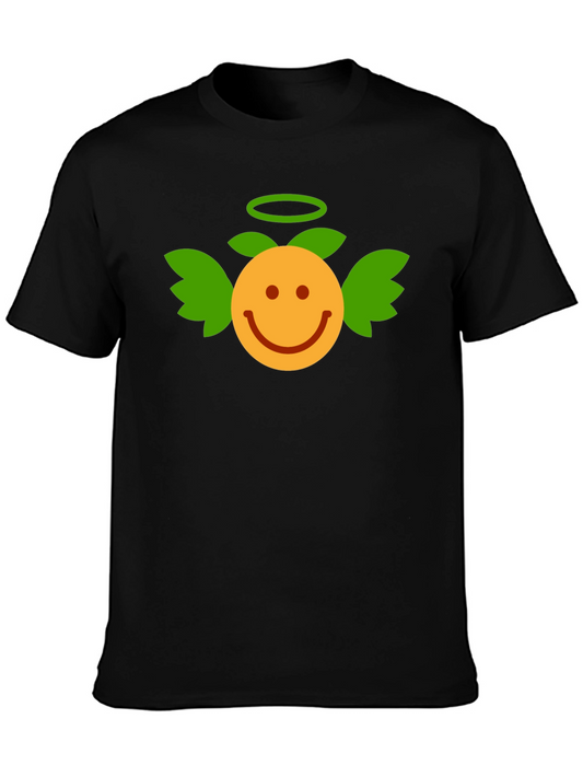 Angel Smiley Face Graphic T-Shirt