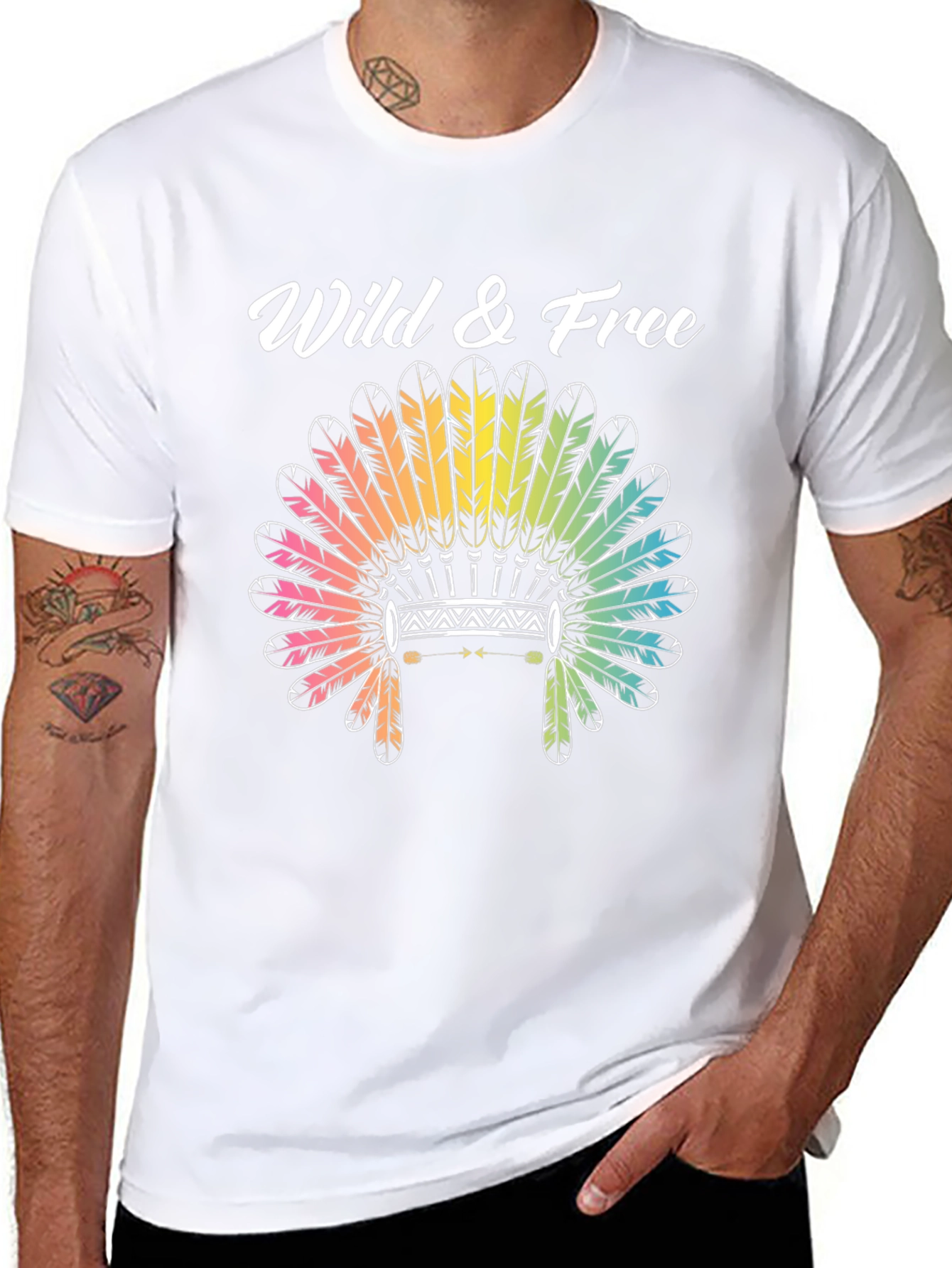 Wild & Free T-Shirt Headdress Graphic Tee