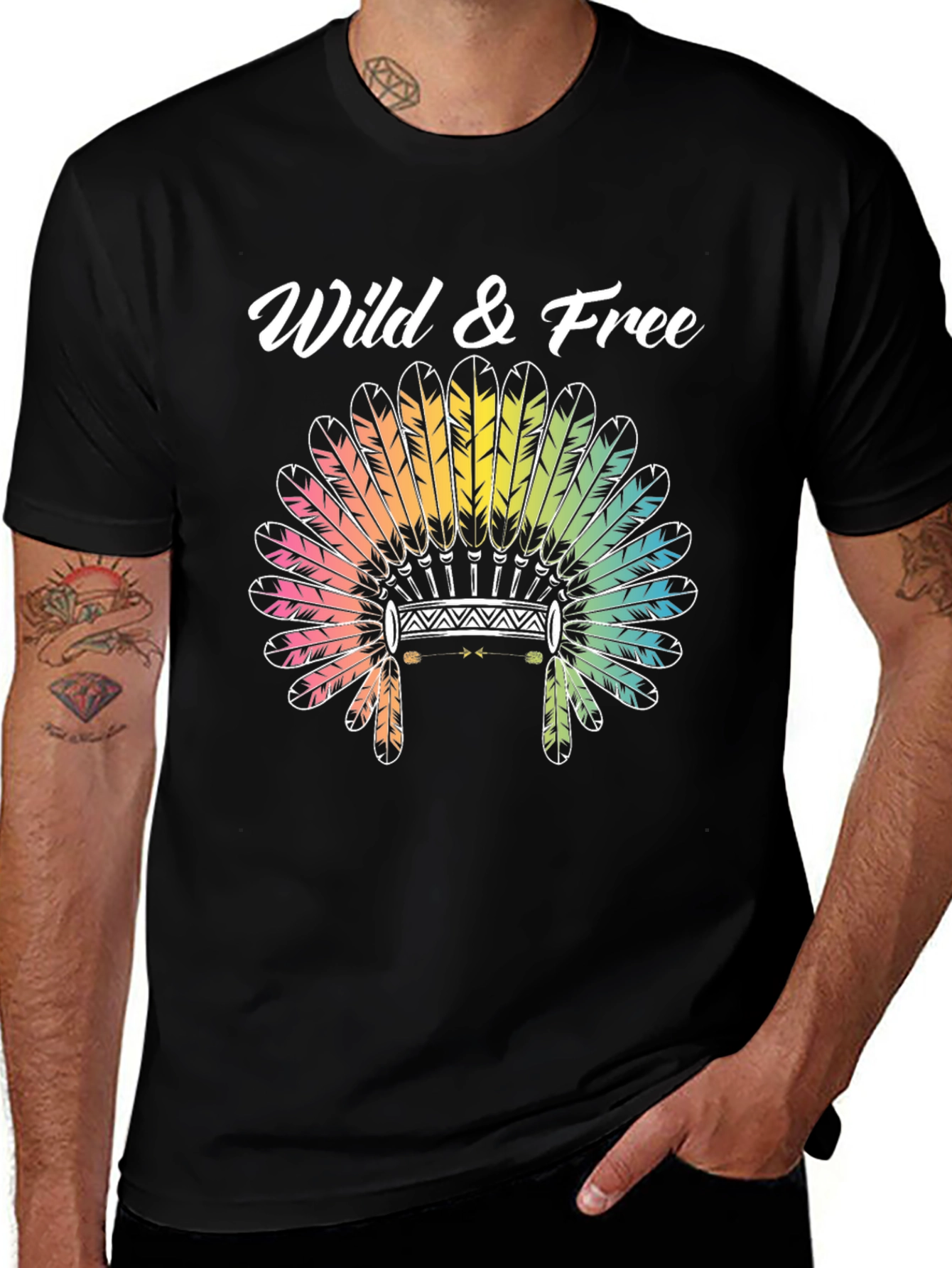 Wild & Free T-Shirt Headdress Graphic Tee