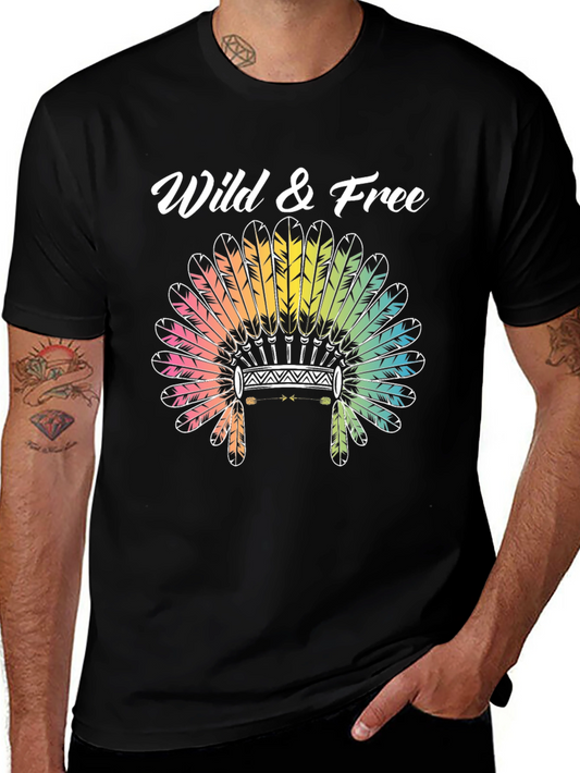 Wild & Free T-Shirt Headdress Graphic Tee