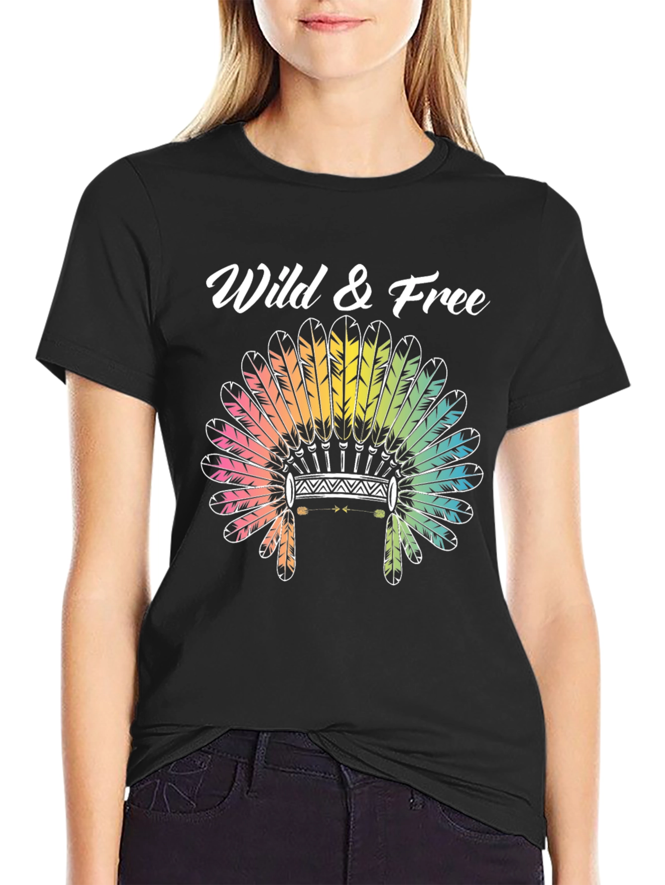 Wild & Free T-Shirt Headdress Graphic Tee