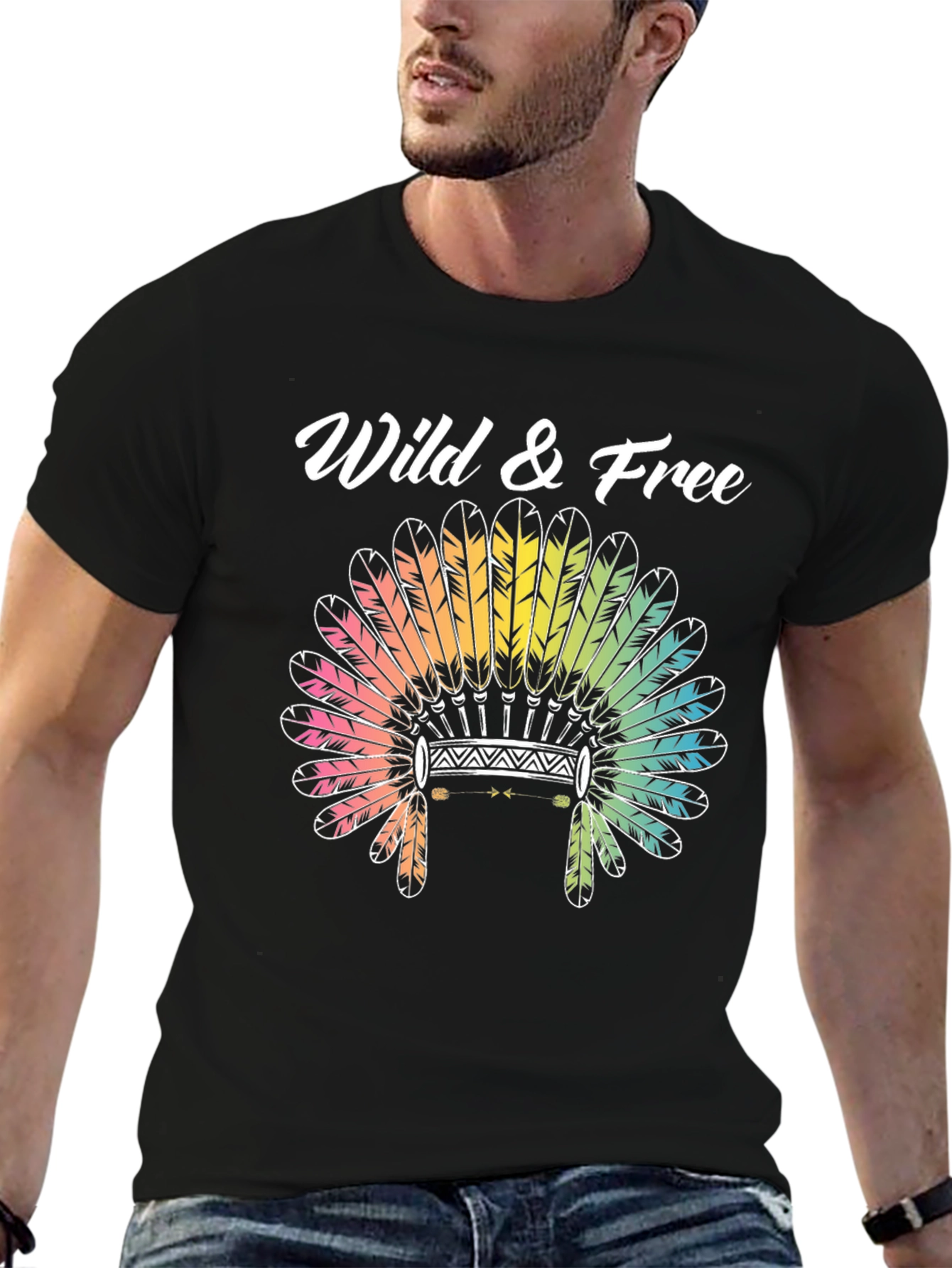 Wild & Free T-Shirt Headdress Graphic Tee