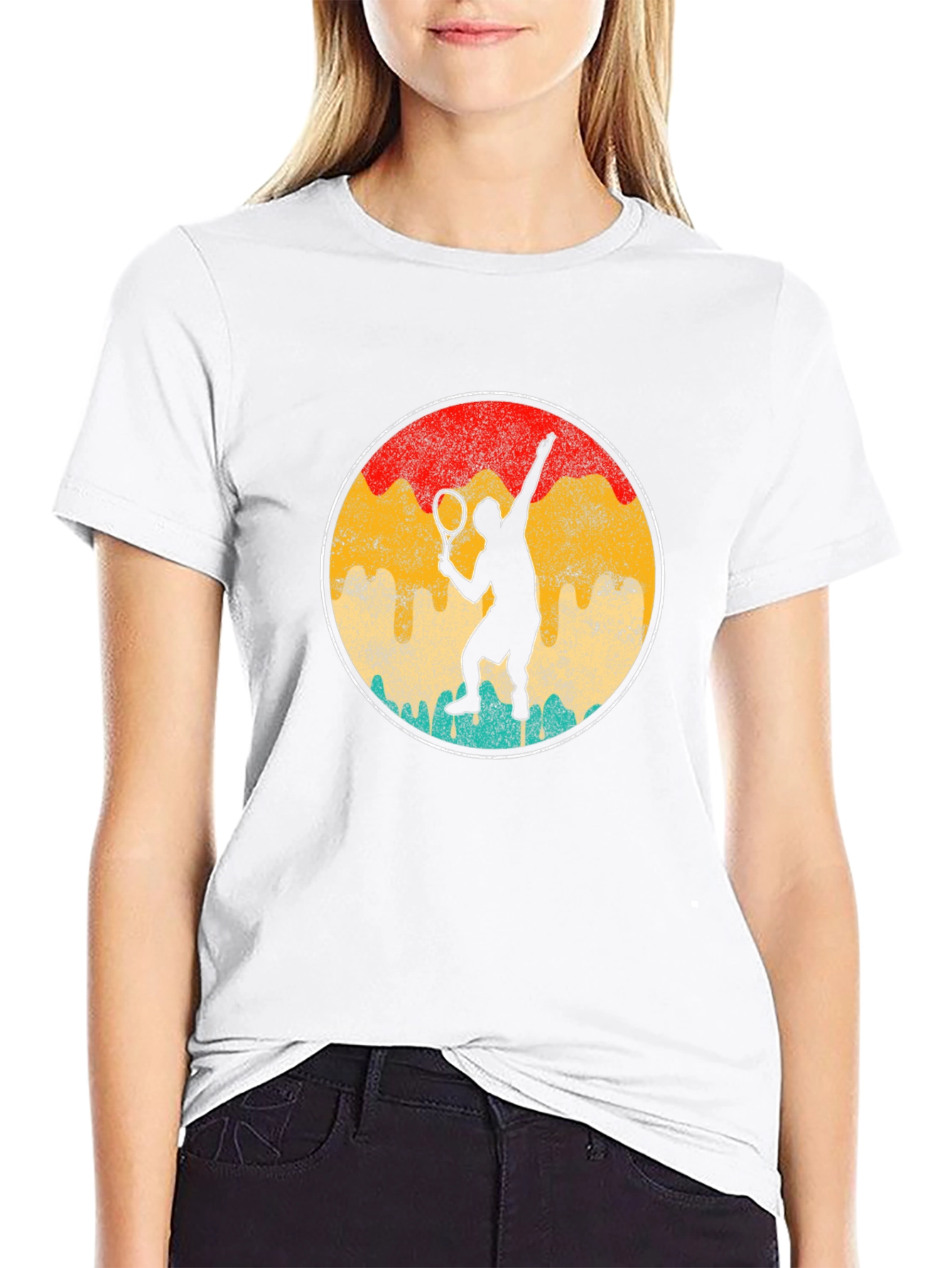 Retro Tennis Player Graphic Tee