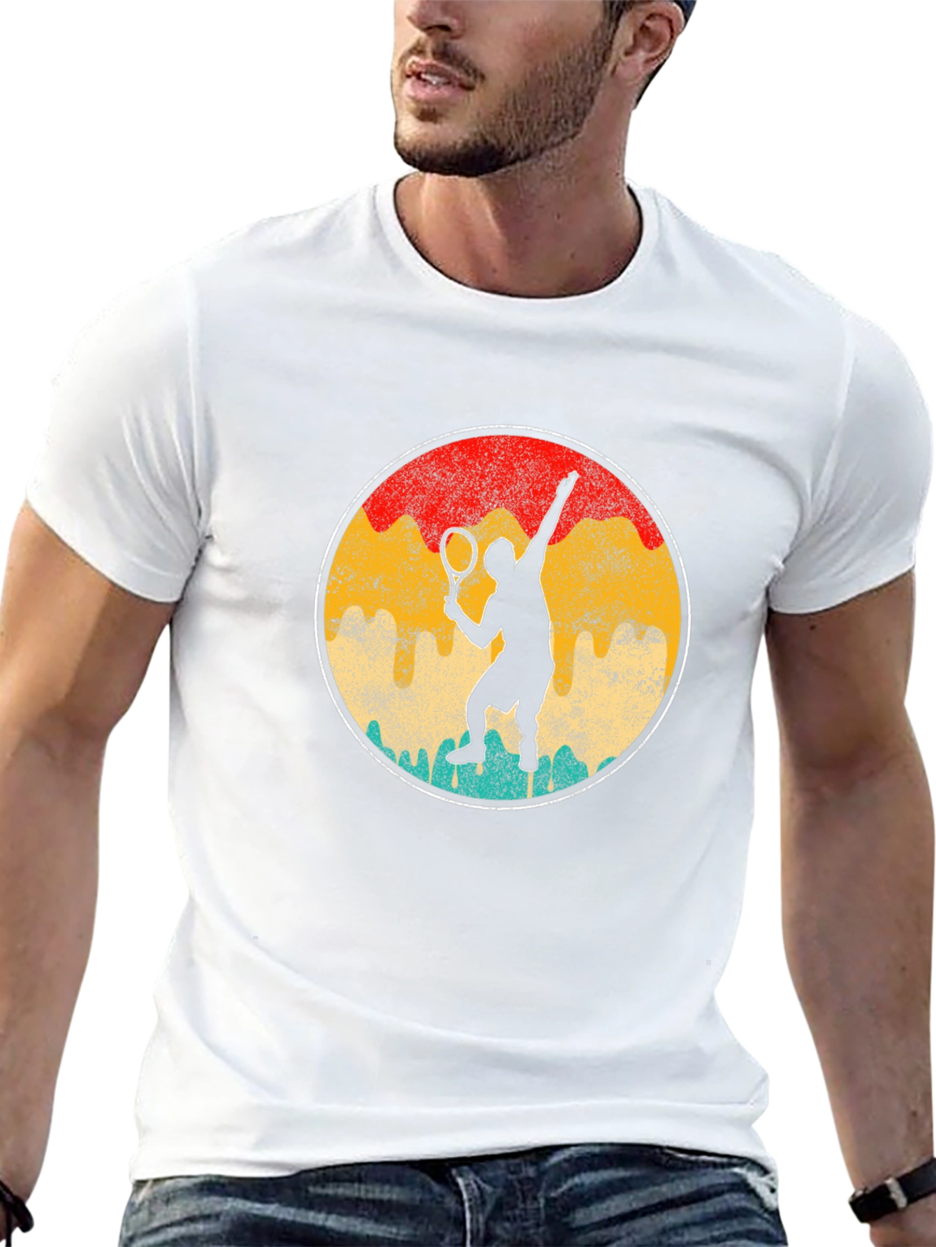 Retro Tennis Player Graphic Tee