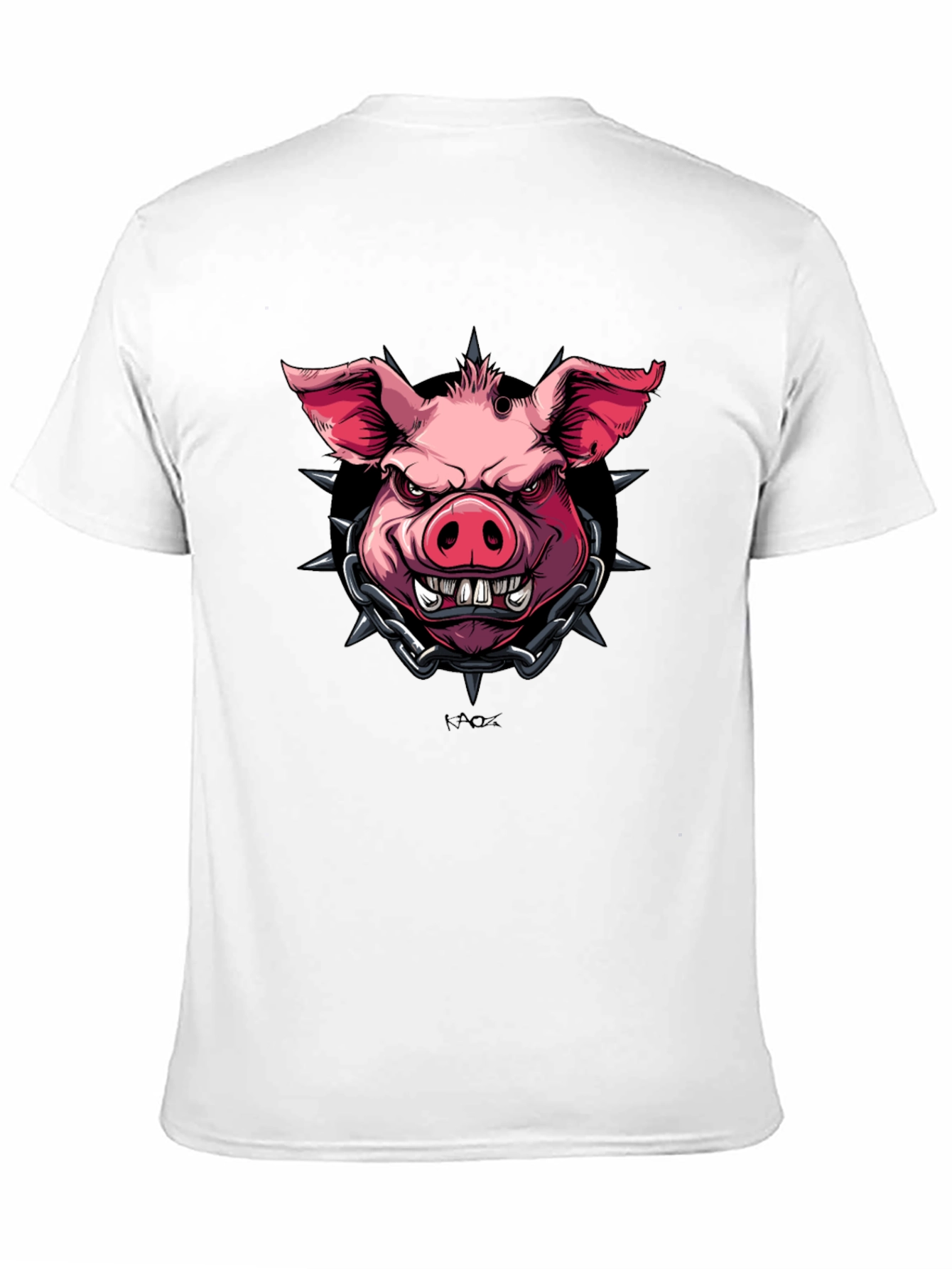 Edgy Pig Graphic Tee - Black Cotton T-Shirt