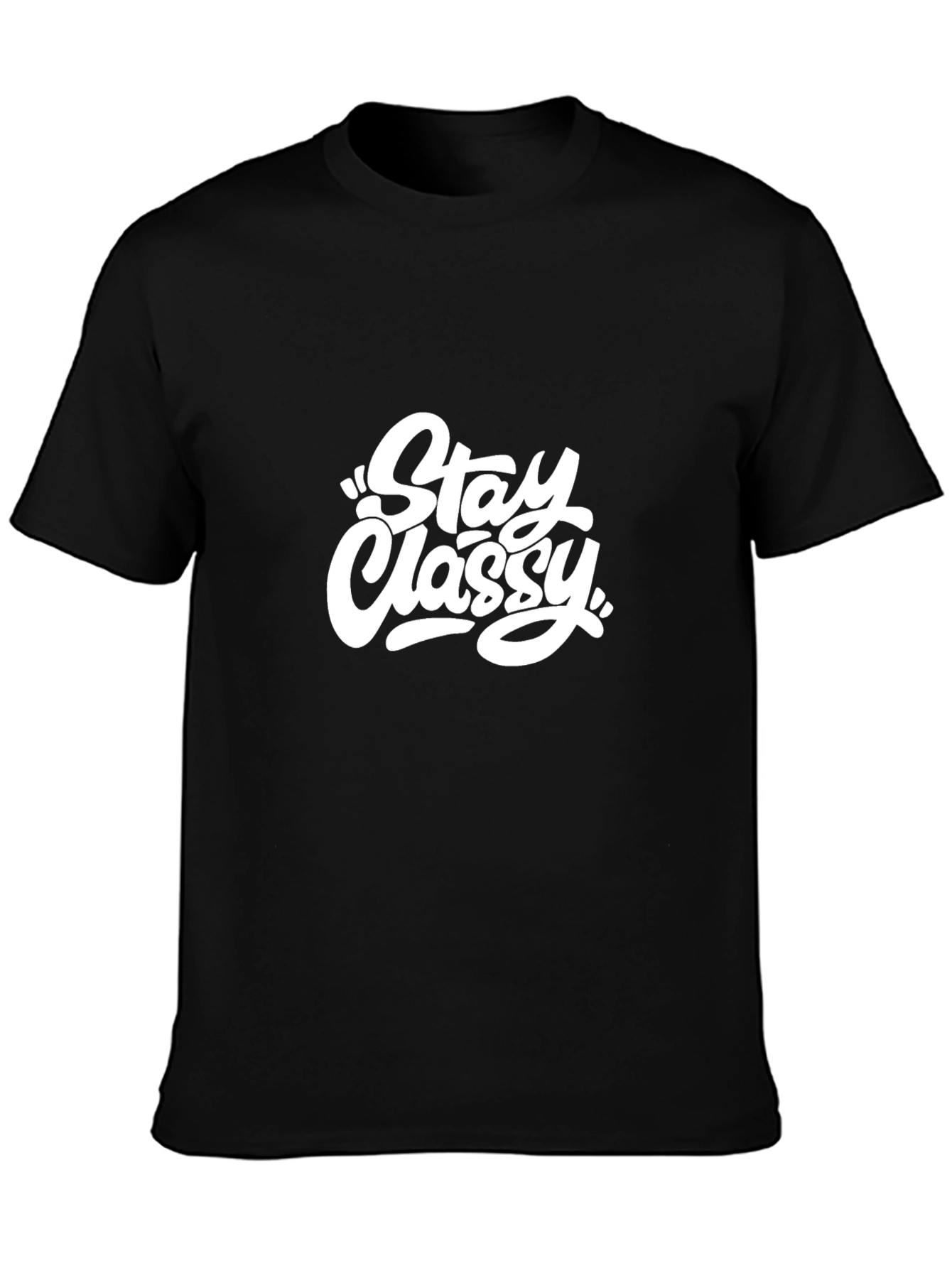 Stay Classy Black Graphic Tee - Mens Casual Shirt