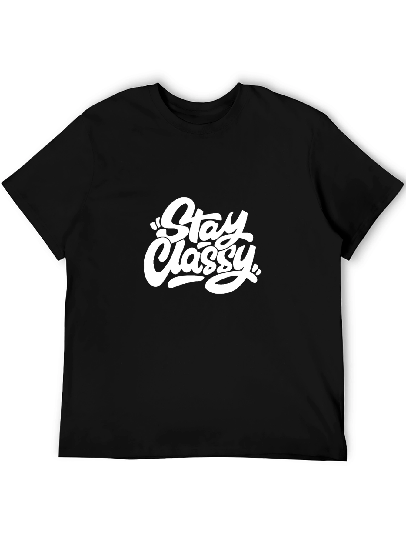 Stay Classy Black Graphic Tee - Mens Casual Shirt
