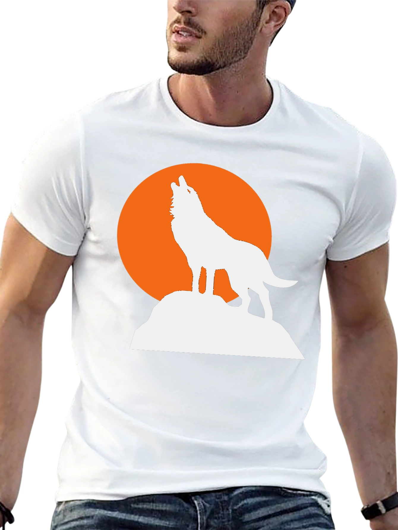 Wolf Moon Graphic Tee - Mens Black T-Shirt