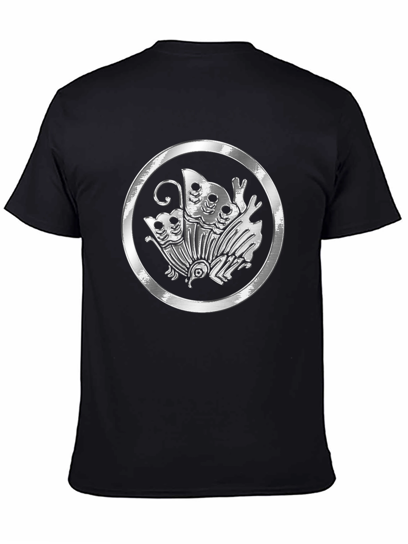 Emblem Butterfly Graphic Tee - Black Casual Shirt