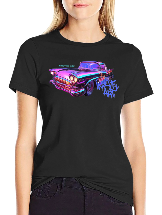 Retro Car Graphic Tee - Enjoying Life Style