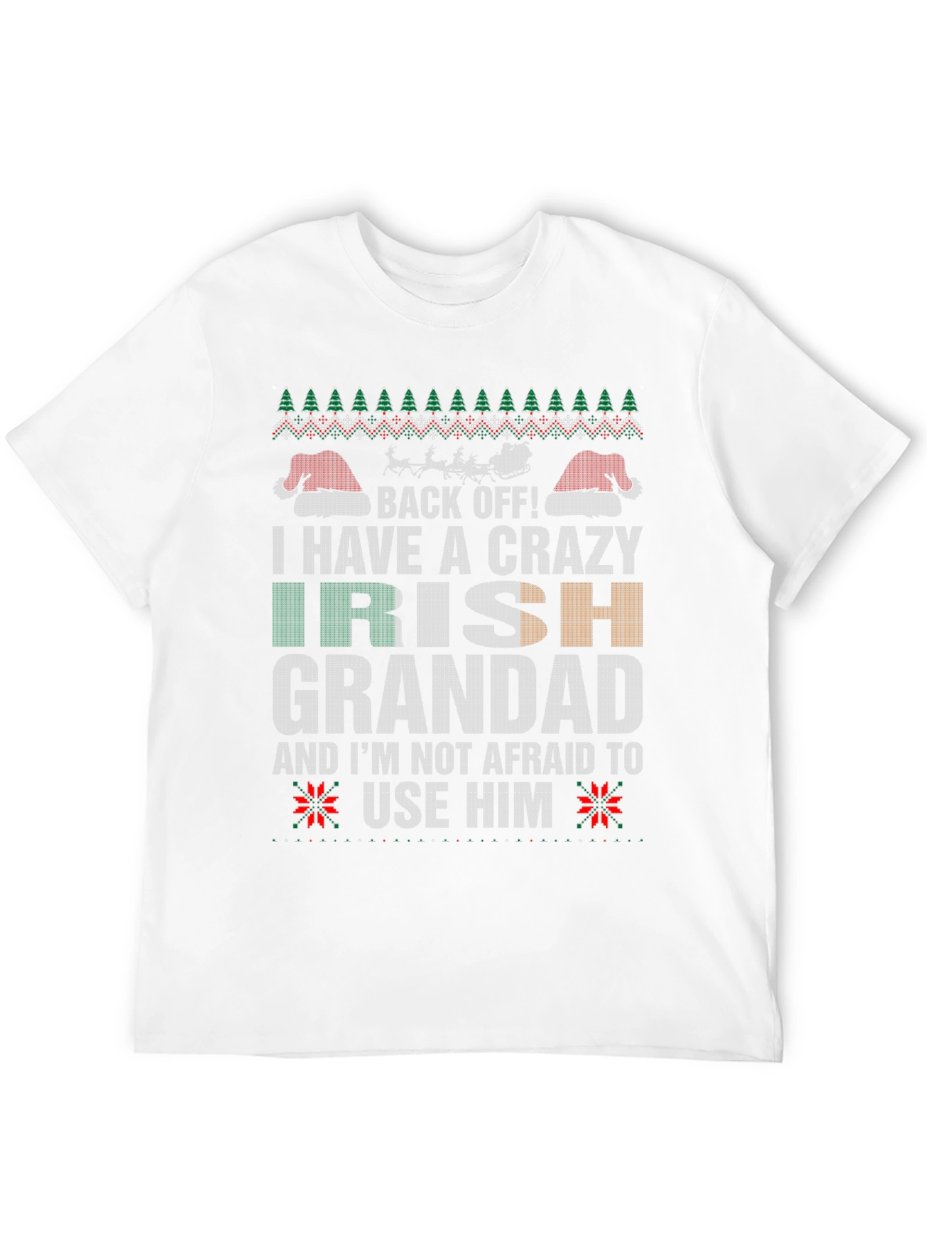 Crazy Irish Grandad Christmas T-Shirt