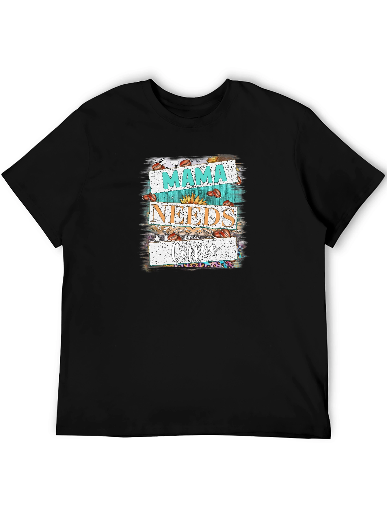 Mama Needs Coffee Graphic Tee - Trendy Black Shirt