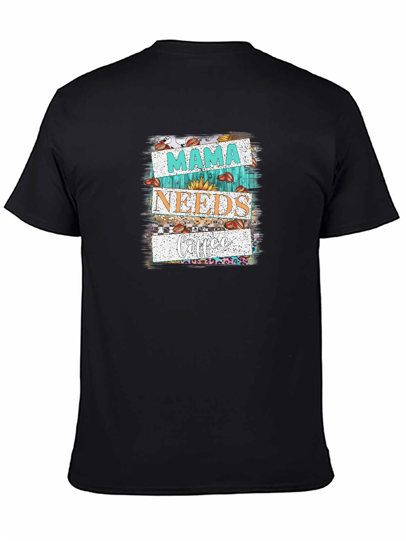 Mama Needs Coffee Graphic Tee - Trendy Black Shirt