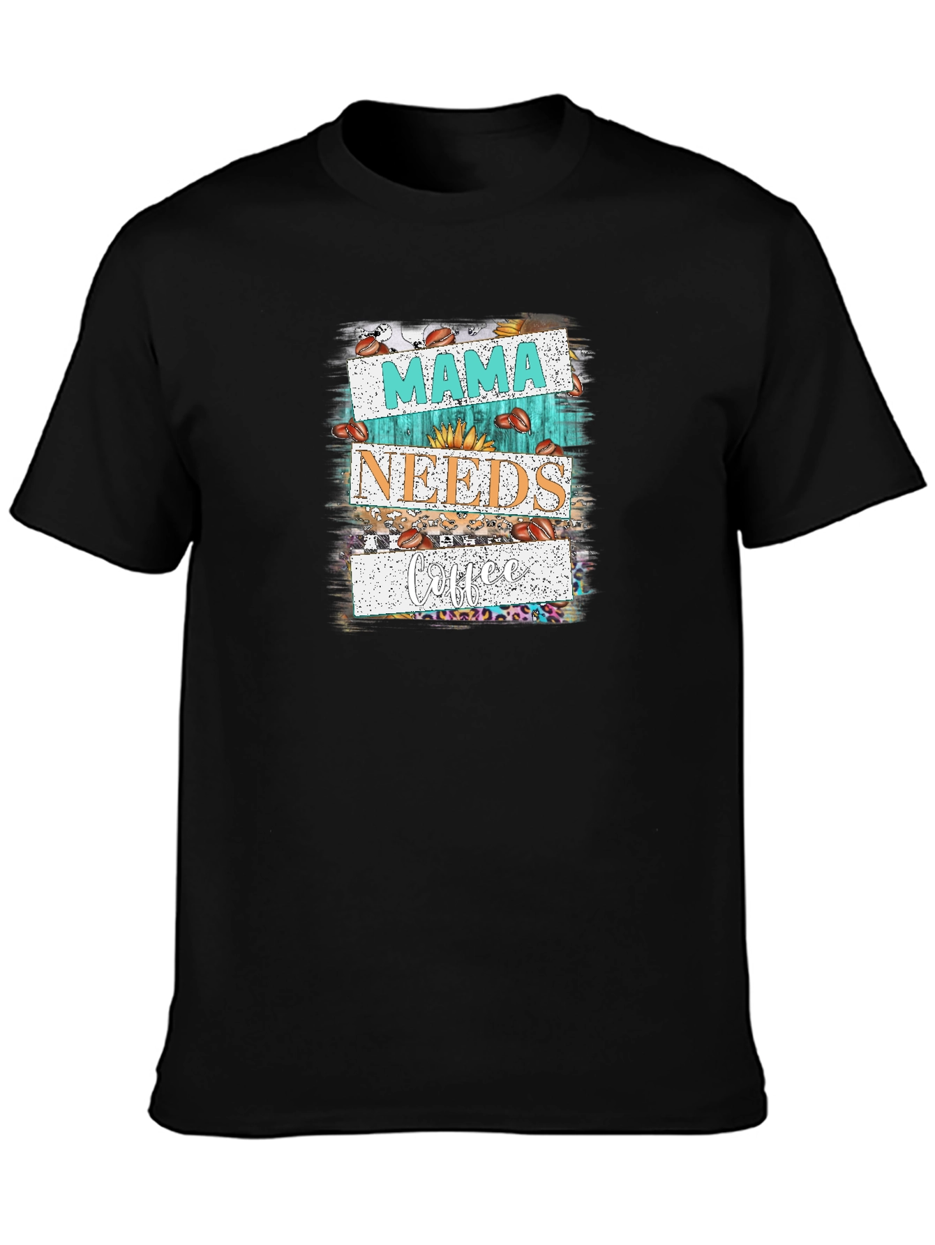 Mama Needs Coffee Graphic Tee - Trendy Black Shirt