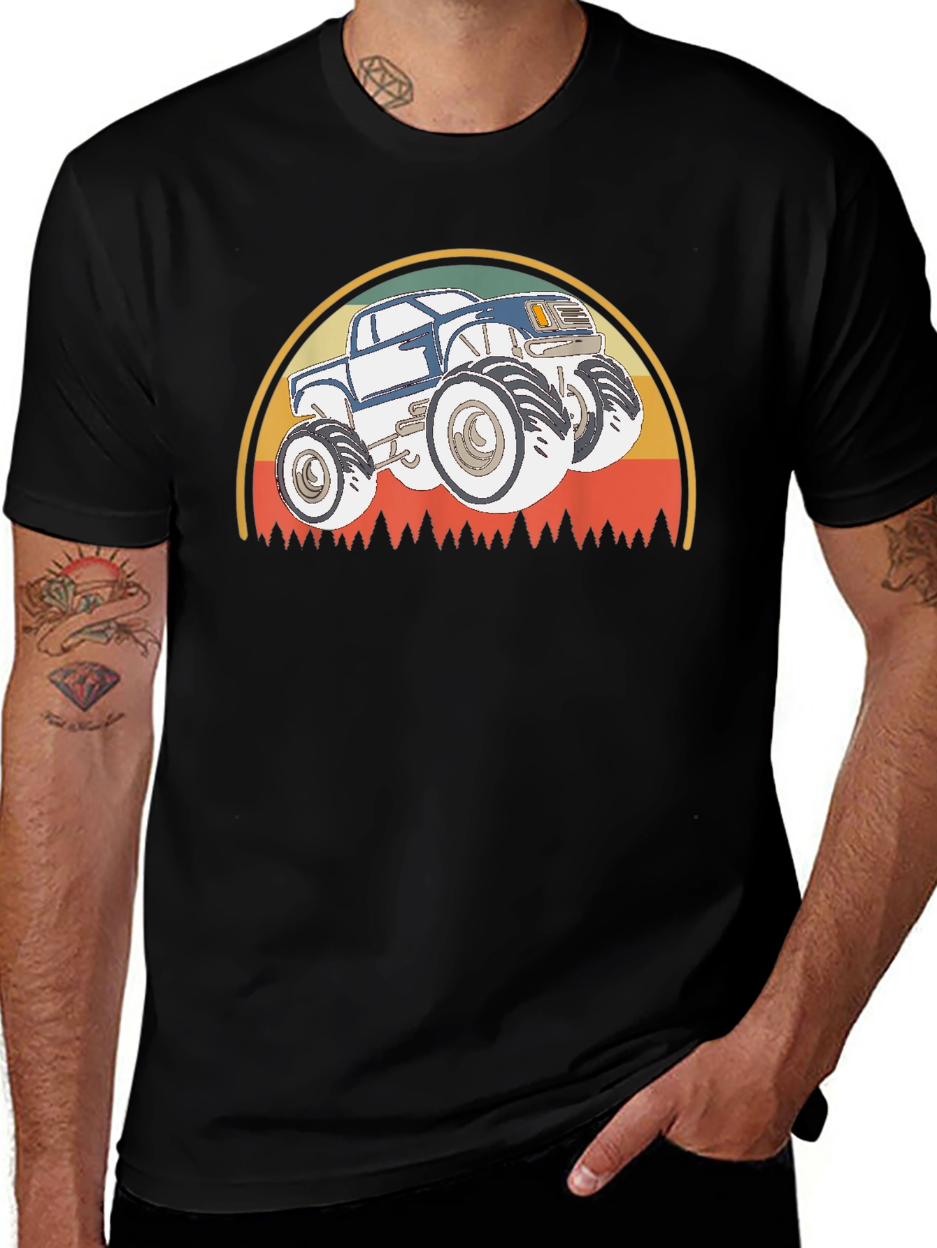 Monster Truck T-Shirt - Retro Style Design