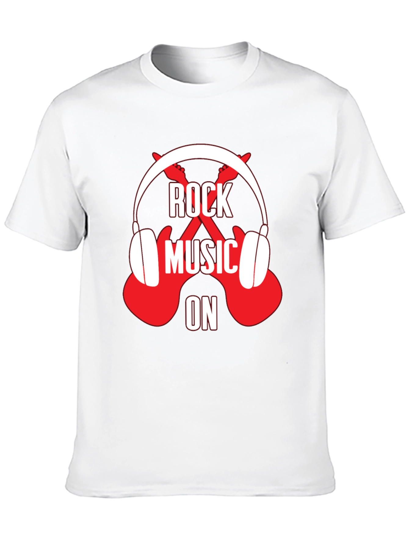 Rock Music On Graphic Tee - Black T-Shirt