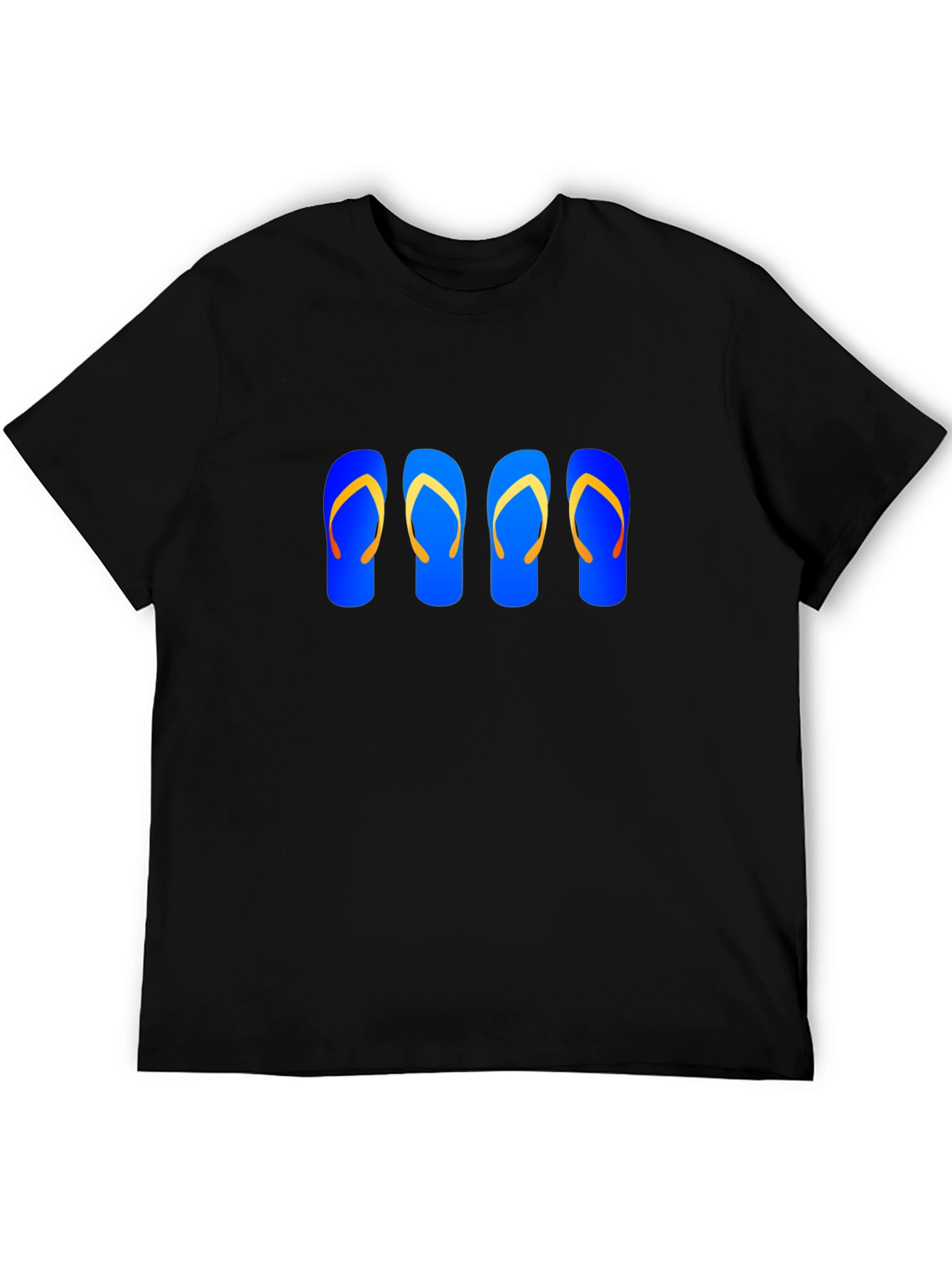 Flip Flop Graphic Tee - Casual Black T-Shirt
