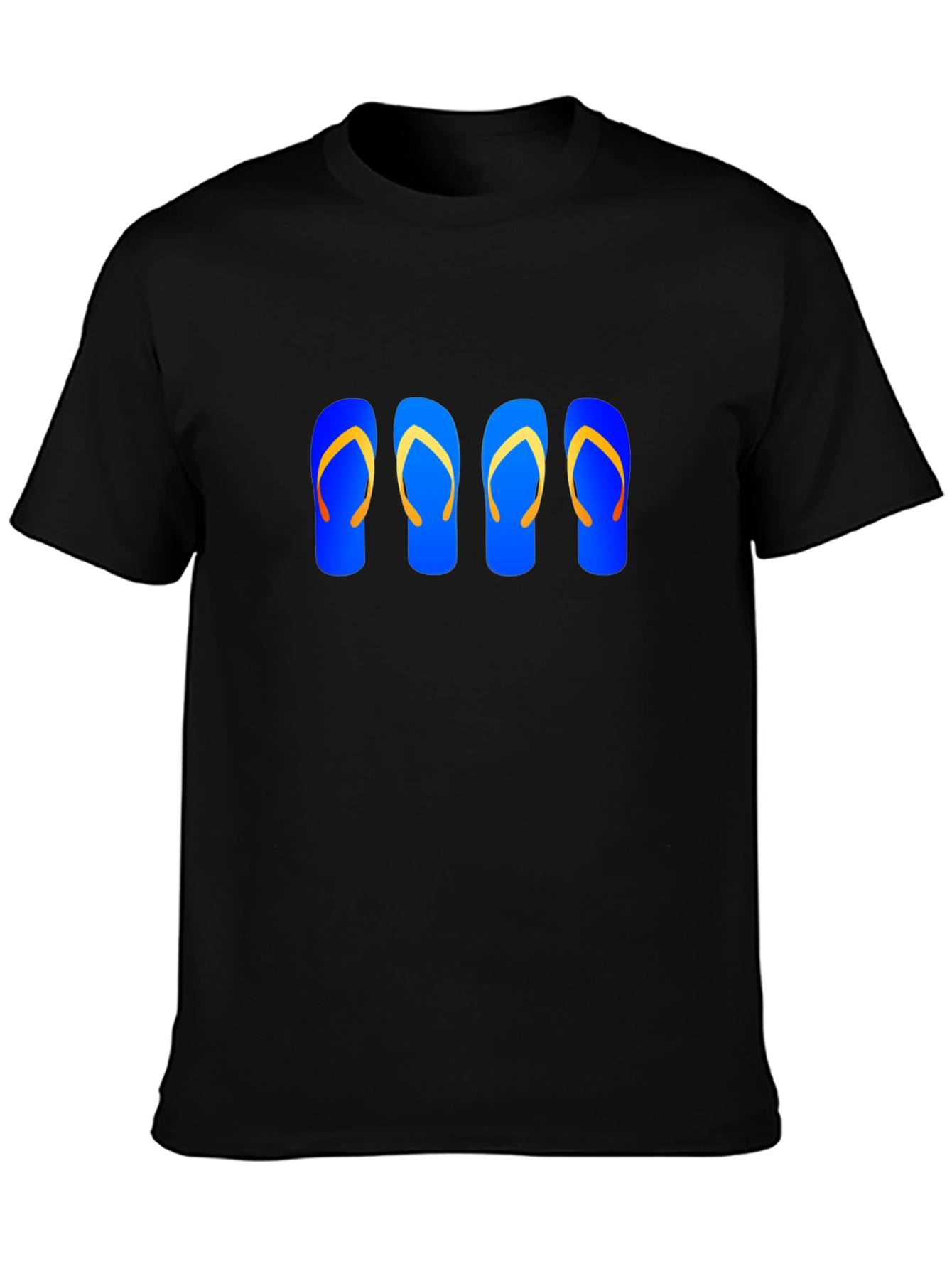 Flip Flop Graphic Tee - Casual Black T-Shirt