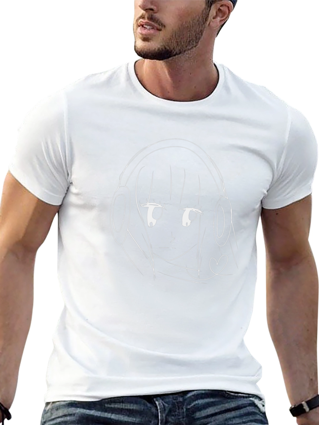Anime Girl Graphic Tee - Stylish Black Cotton T-Shirt
