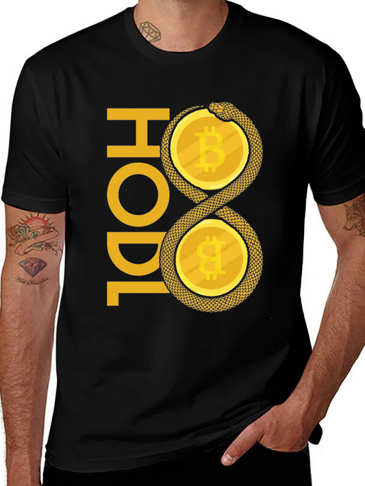 HODL Bitcoin Snake Graphic Tee - Crypto T-Shirt