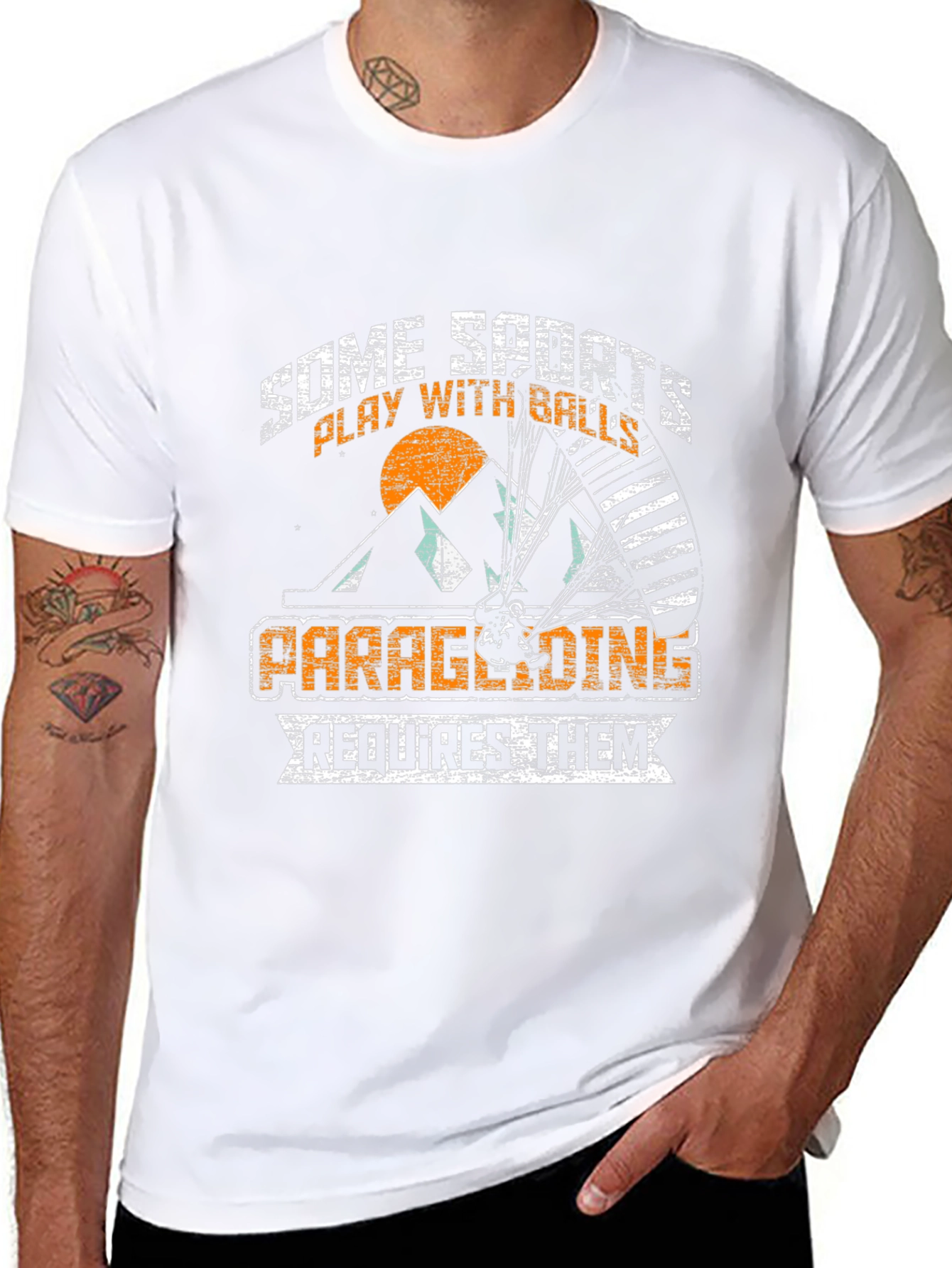 Paragliding T-Shirt: Some Sports Require Balls