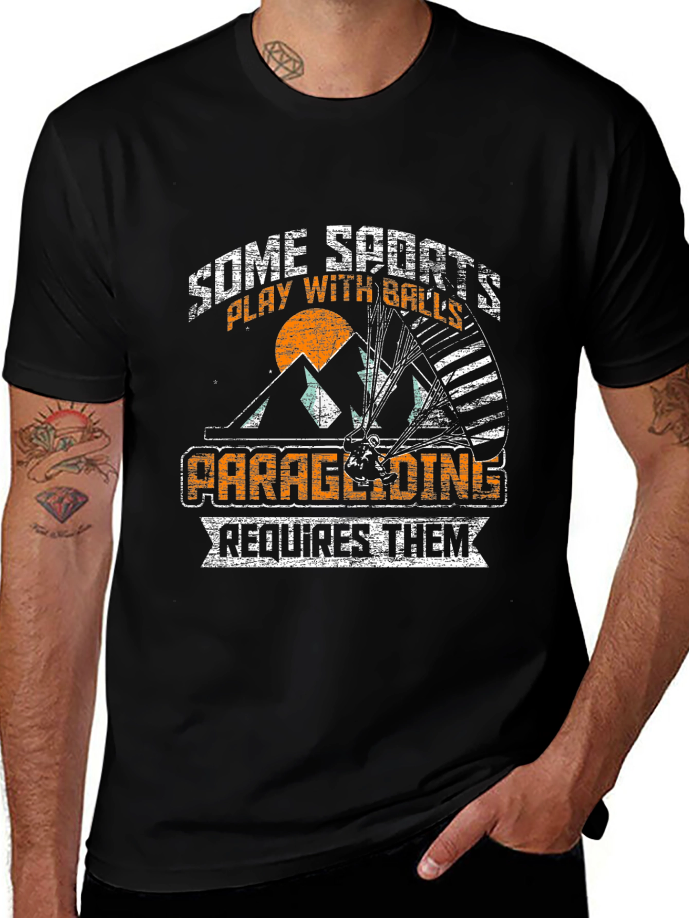 Paragliding T-Shirt: Some Sports Require Balls