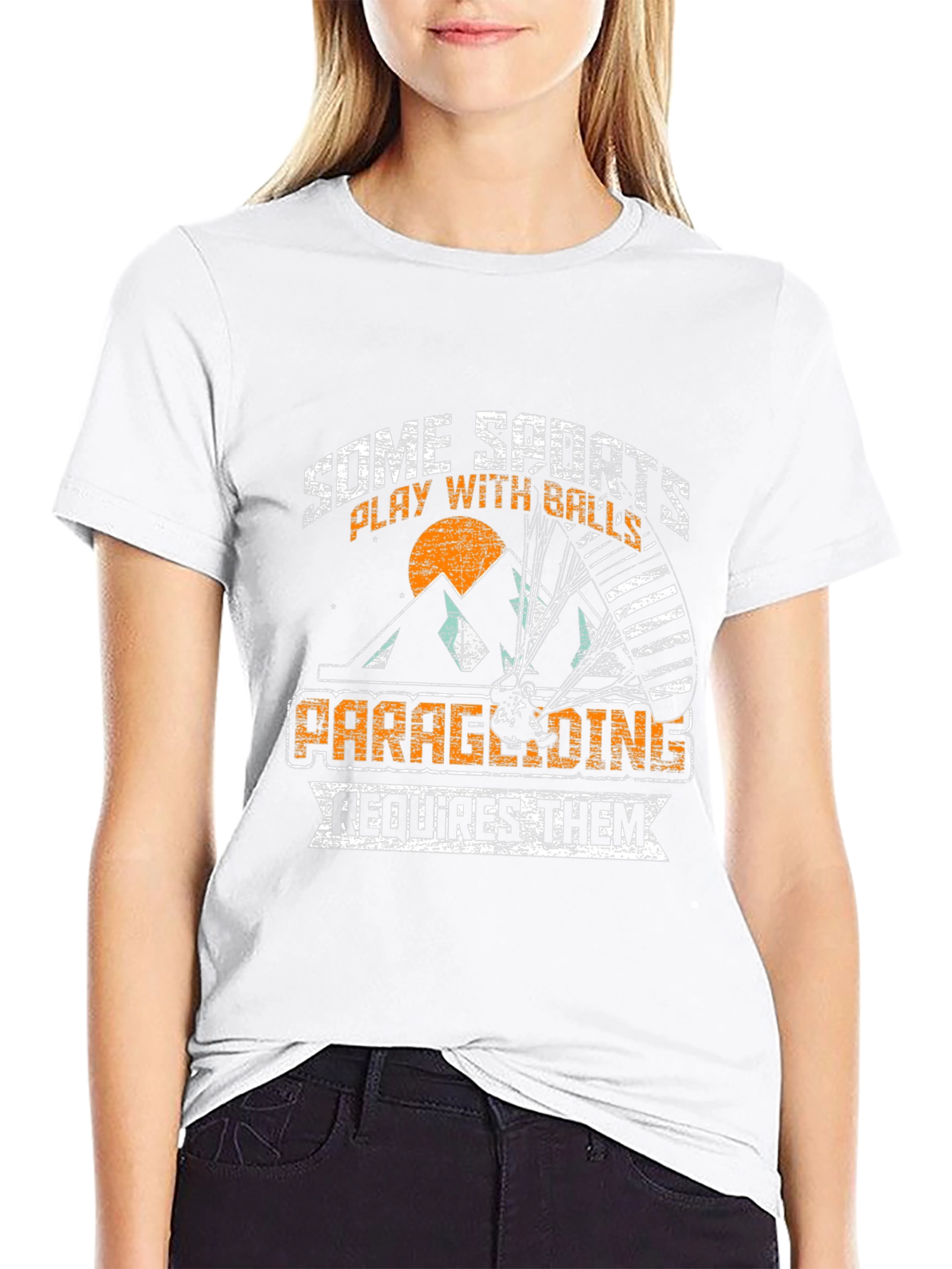 Paragliding T-Shirt: Some Sports Require Balls