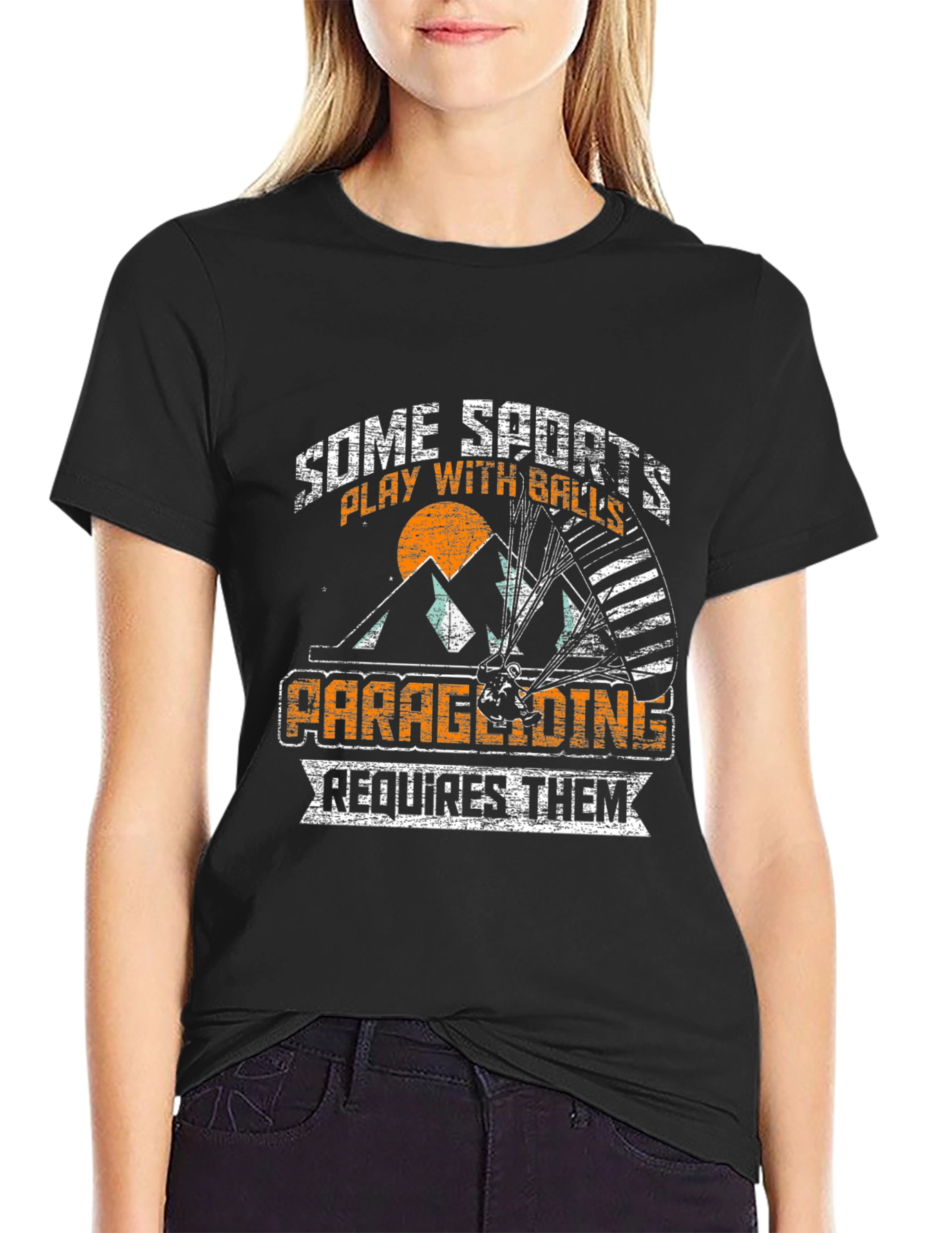 Paragliding T-Shirt: Some Sports Require Balls