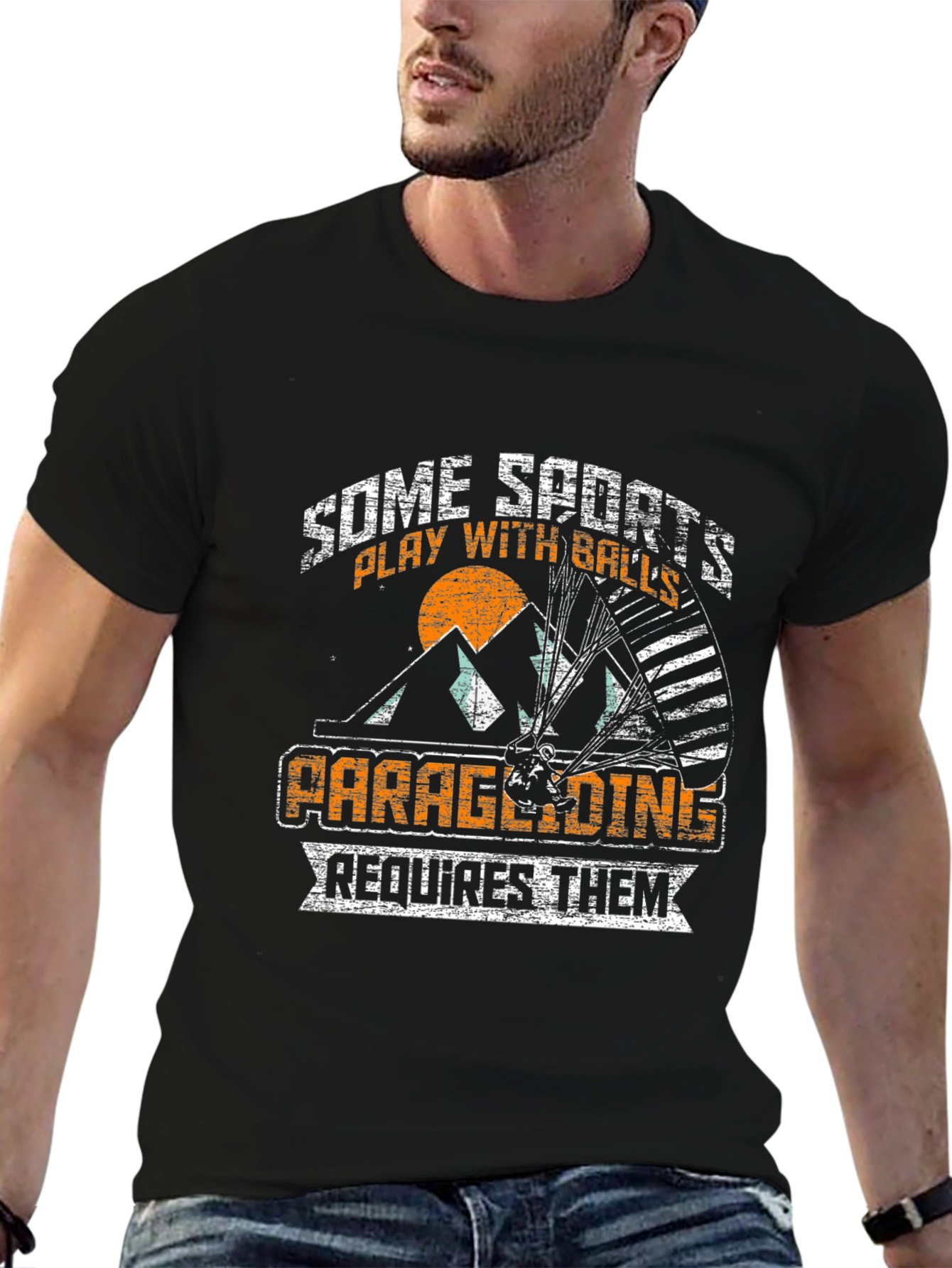 Paragliding T-Shirt: Some Sports Require Balls