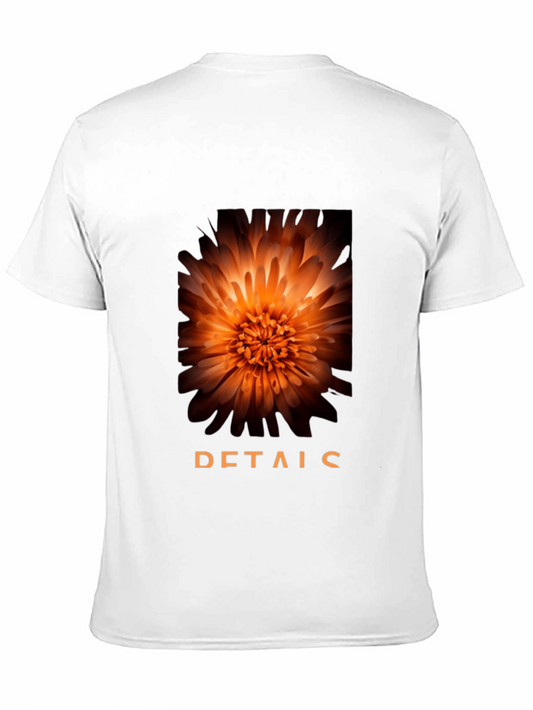Floral Graphic Print Black T-Shirt
