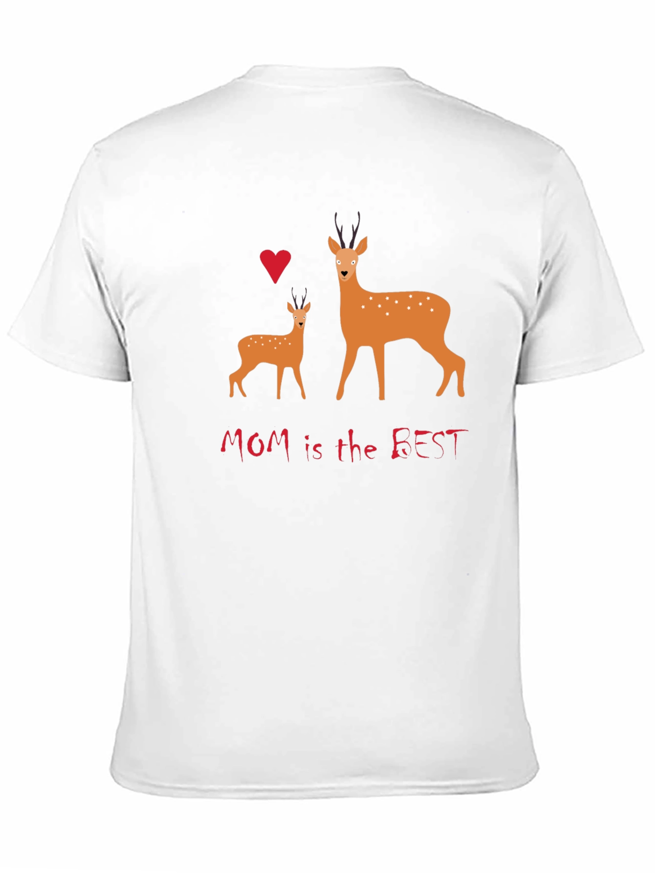 Mom is the Best Deer Family T-Shirt