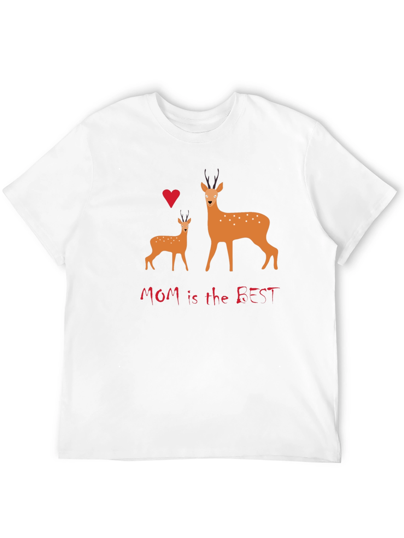 Mom is the Best Deer Family T-Shirt