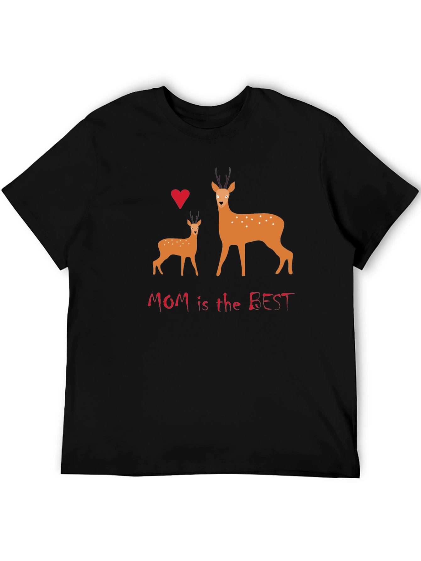 Mom is the Best Deer Family T-Shirt