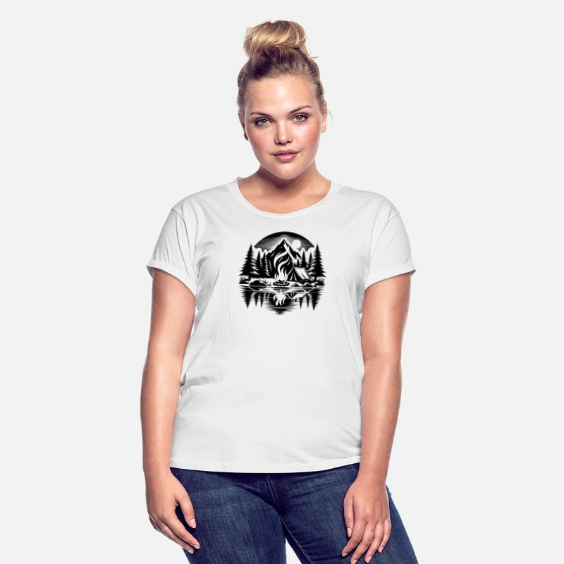 Campfire Camping Experience By The Lake In The